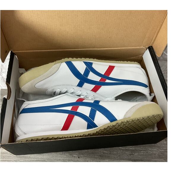 NIB Onitsuka Tiger MEXICO 66 White/Blue Unisex Sneakers 9.5 Mens / 11 Women’s TG - Picture 3 of 9
